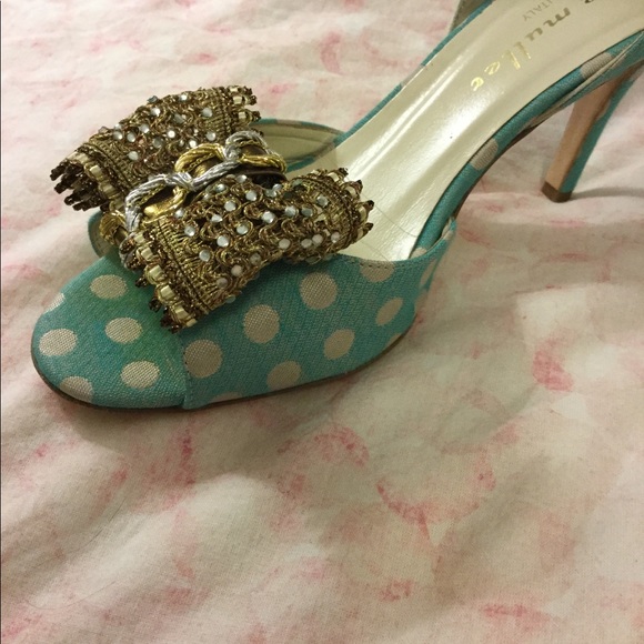 BHLDN Bettye Muller polka dot d’orsays heels - Picture 4 of 6
